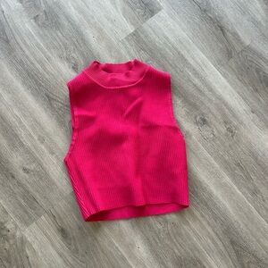 Debut Hot Pink Ribbed Knit Top